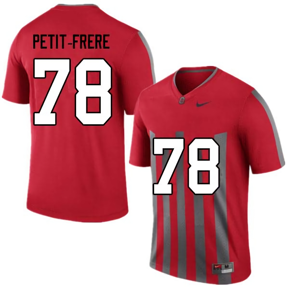 Nicholas Petit-Frere Ohio State Buckeyes Men's NCAA #78 Nike Retro College Stitched Football Jersey WTE2156EO